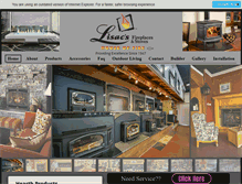 Tablet Screenshot of lisacsfireplaces.com